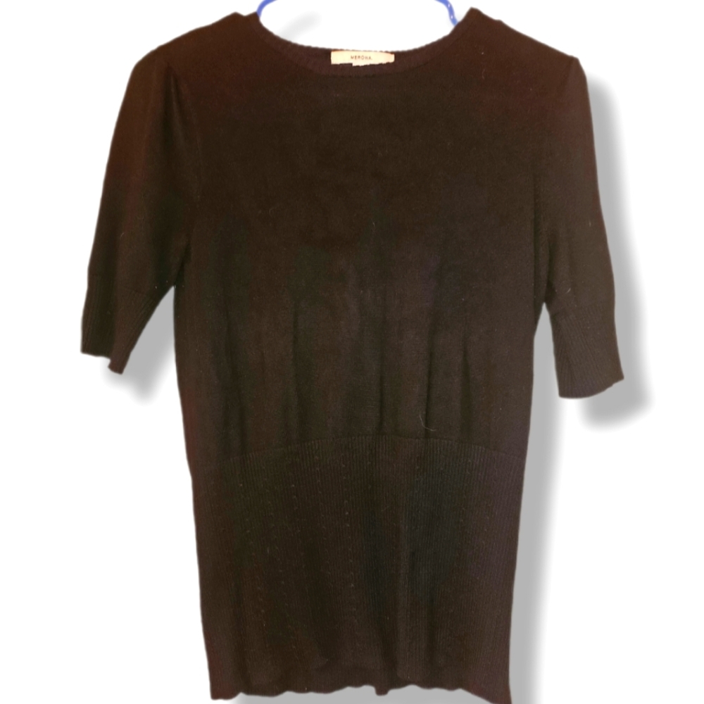 Merona Black Ribbed Sweater